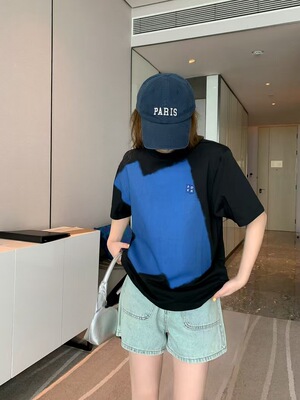 潮牌ader线条狐狸联名印花短袖