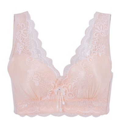 妈妈内衣中老年文胸聚拢大码无钢圈前开扣胸罩纯棉杯里背心式通用