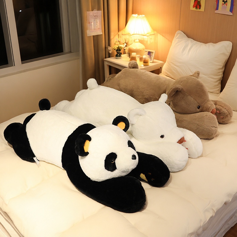 新款可爱趴趴熊猫毛绒抱枕软靠垫