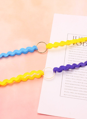 choker不对称撞色休闲风脖子饰品