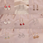 耳夹无耳洞女森系超仙耳挂圆脸显瘦耳饰复古港味气质可夹耳环耳坠