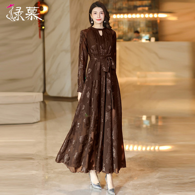 高端气质显瘦大摆长裙