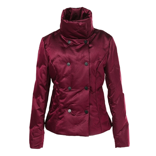 白鸭绒羽绒服女短款2025冬季新款修身显瘦亮面妈妈装高级套装冬装