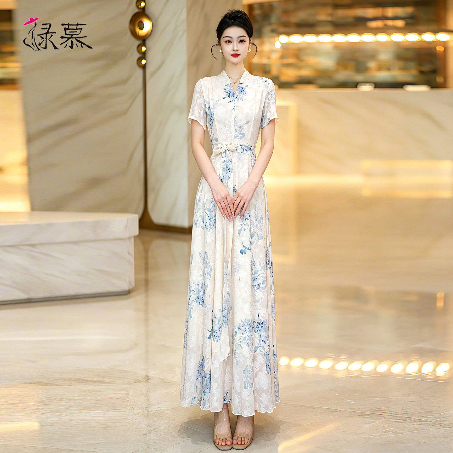 巨好看女遮肉显瘦气质长裙子