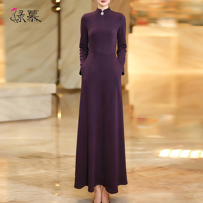 贵夫人国风改良高贵气质显瘦长裙