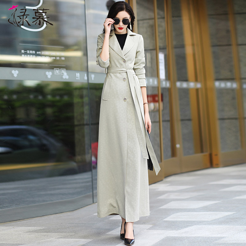 高级灰色风衣女2023春秋外套修身气质收腰气质拉风长款大衣过膝