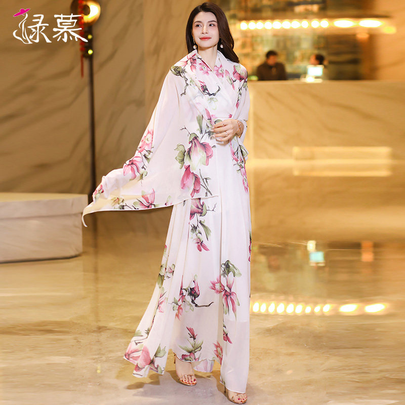 海边度假风收腰气质大摆长裙