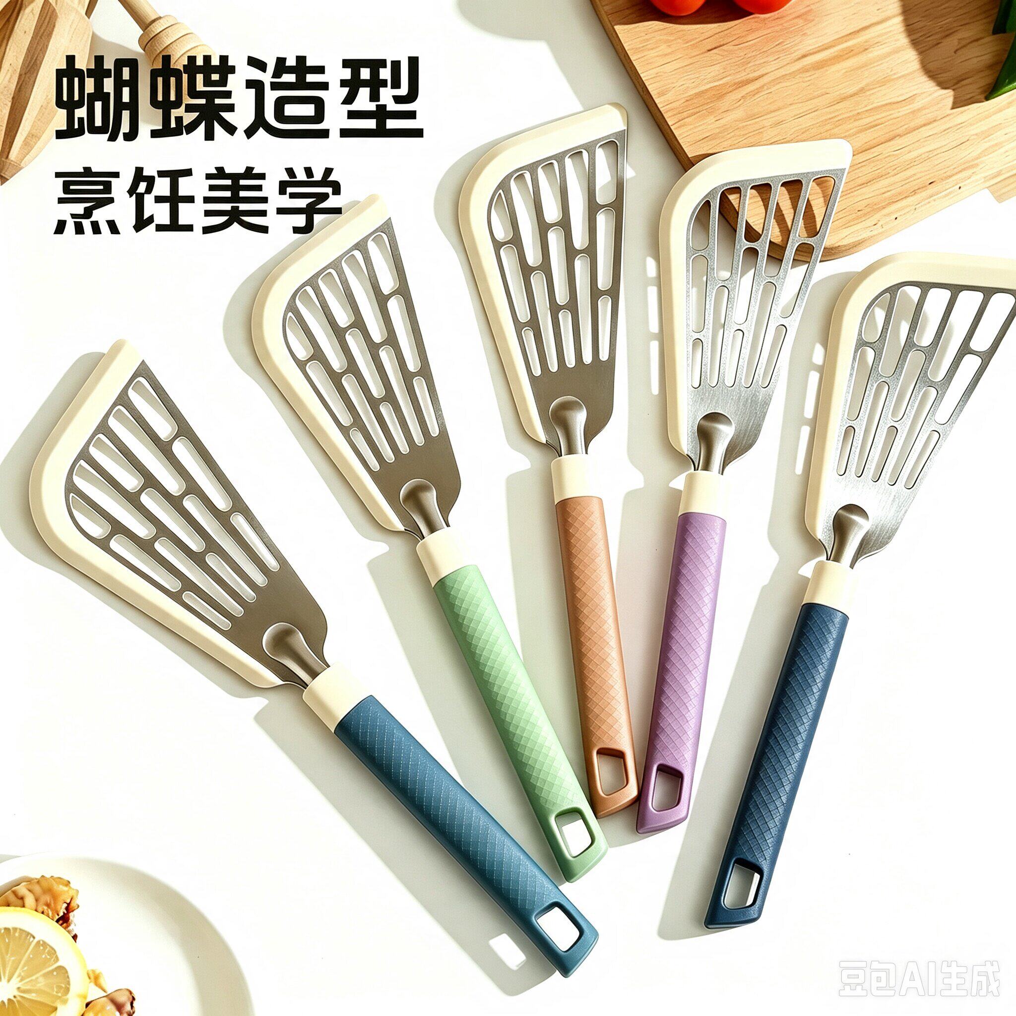 蝴蝶铲硅胶锅铲煎饼烙饼煎铲子炒菜平底锅不粘锅专用厨具煎铲锅铲