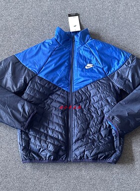 NIKE耐克 THERMA-FIT男子立领休闲保暖宽松短款棉服 FB8196-410