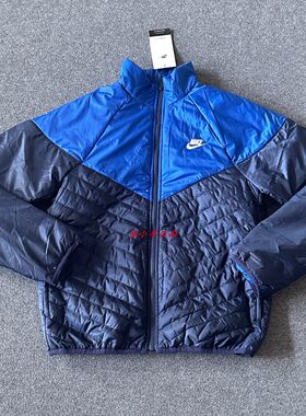 NIKE耐克 THERMA-FIT男子立领休闲保暖宽松短款棉服 FB8196-410