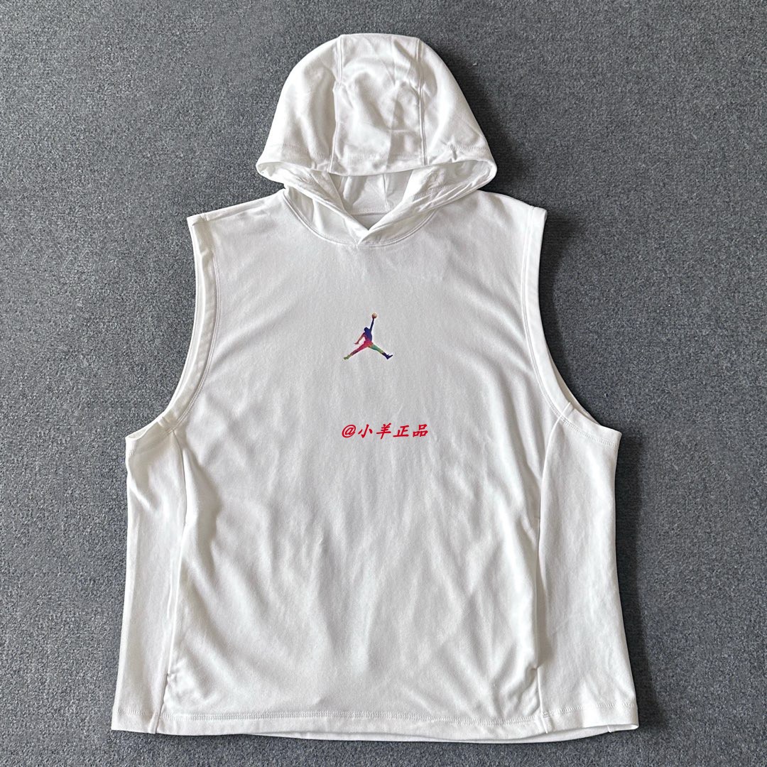NIKE耐克JORDAN男子夏季连帽运动休闲透气套头无袖背心HF6591-100