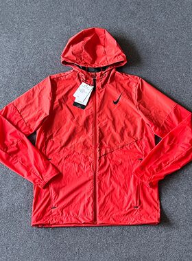 NIKE耐克AEROSWIFT STORM-FIT男防风拒水跑步夹克红色FZ9040-696