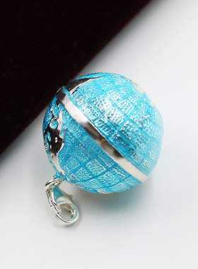 立体蓝色地球吊坠托马斯萨博个性创意精美同款简约百搭挂件项链