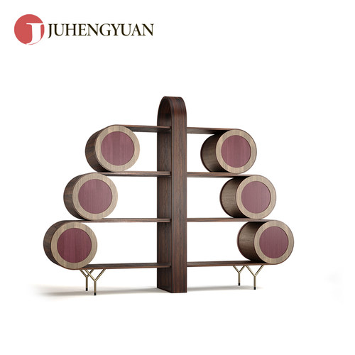 JUHENGYUAN/聚恒缘 意大利简约现代Roue意式极简设计师木轮式书架