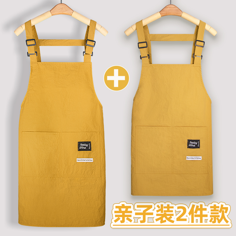 亲子围裙家用厨房工作服男女餐饮做饭专用2025新款防水防油儿童款