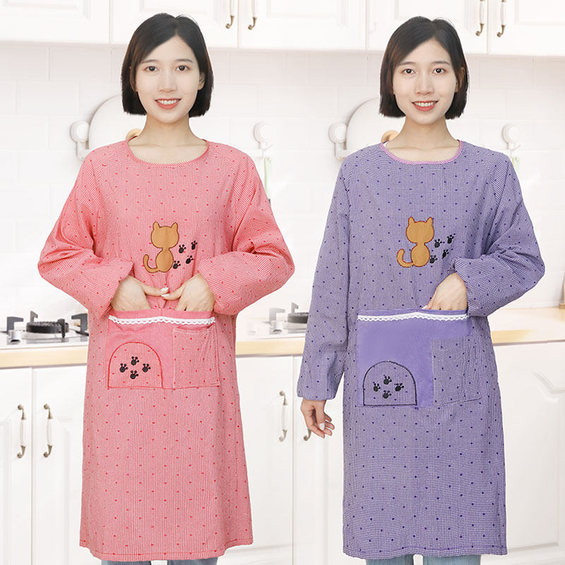 新款围裙女家用厨房2025新款洋气罩衣工作服冬餐饮专用棉布围腰男,家庭/个人清洁工具,围裙,淘宝优惠券,粉丝福利购,淘宝优惠卷