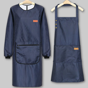 网红家用罩衣秋冬 2025新款 长袖 围裙女防水防油厨房专用工作服男士