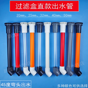 鱼缸上过滤滴流盒周转箱出水水族箱上过滤弯头鸭嘴透明下水管配件