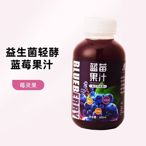蓝莓轻酵果汁鲜榨非浓缩果汁饮料12瓶R