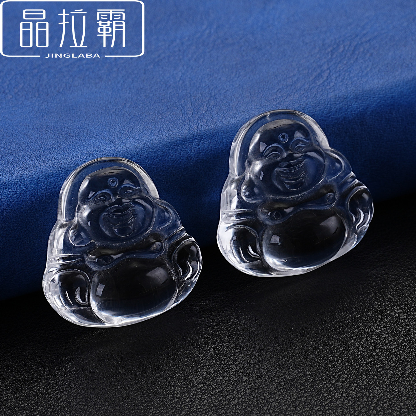 天然白水晶弥勒佛吊坠diy项链菩萨maitreya男女大肚佛挂件饰品