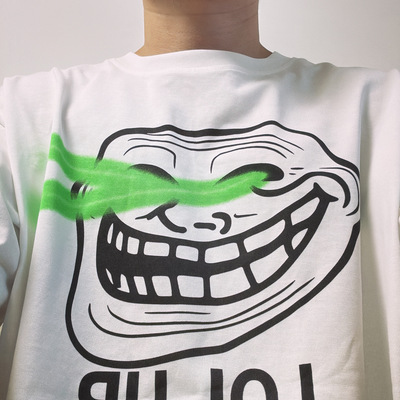 BTTJOB短袖潮牌巨魔激光眼短袖