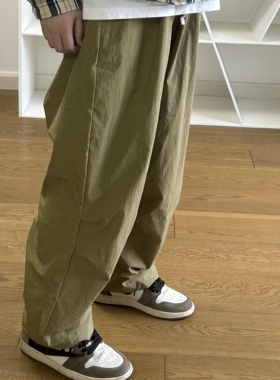 BTTJOB x Washed Cotton 宽松裤#陈冠希卡其绿长裤#pants触手可及