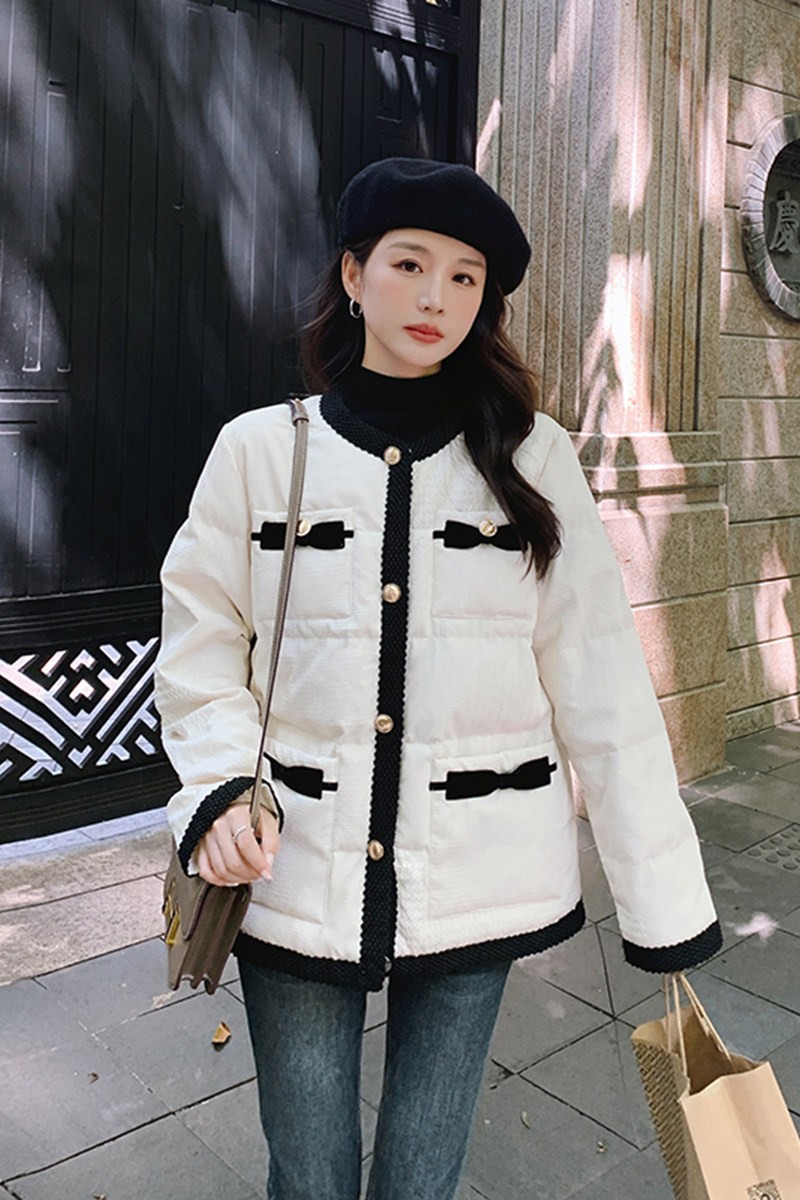 2022新款小香风秋冬通勤羽绒服外套178/P215/控318,女装羽绒服,浙宝180A