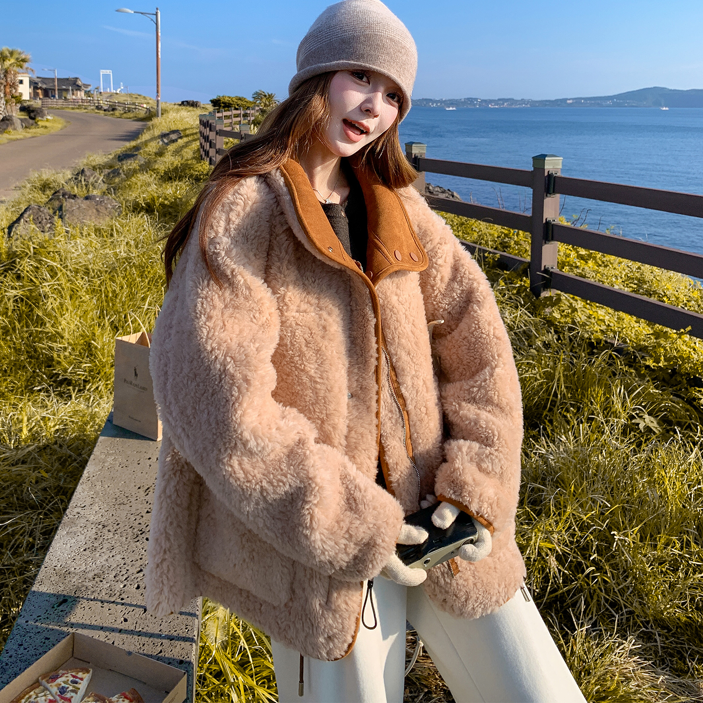 新款现货！皮毛一体外套双面可穿浙宝180A/货号M031/P235/K328，女装短外套，浙宝180A