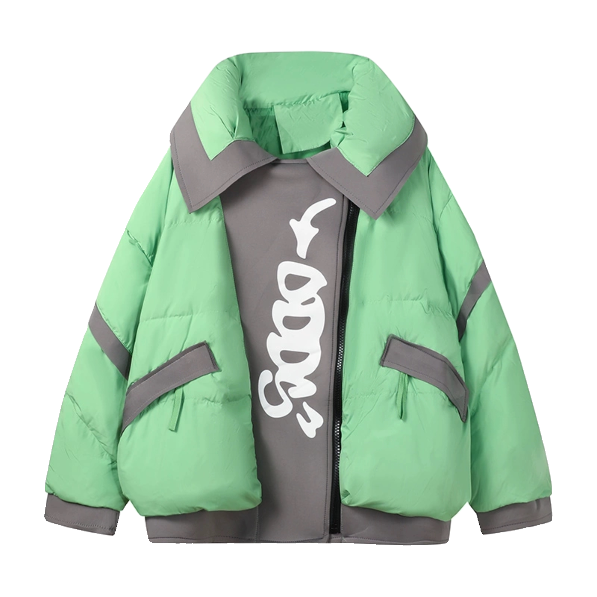 新款现货！23冬季新西装领拼接羽绒服/货号8865/p220控338,女装羽绒服,浙宝180A