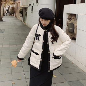 现货22秋冬蝴蝶结小香风羽绒服 178/909/P228/K338图片