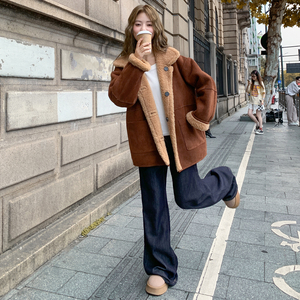 新款现货！气质皮毛一体外套秋冬季浙宝180A/货号M09/P195/K298