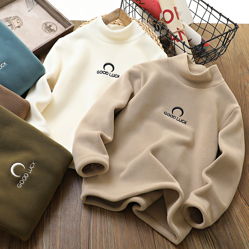 男童奥粒绒休闲半高领打底衫保暖