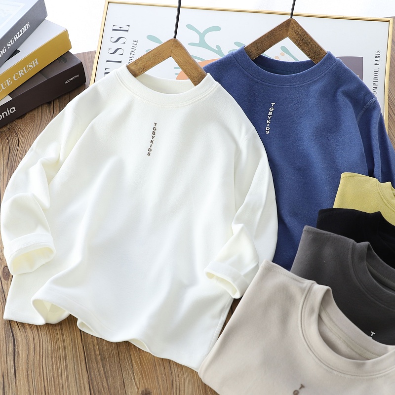 长袖打底衫休闲圆领纯色德绒保暖