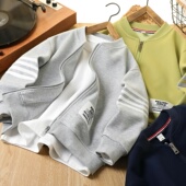 男童百搭立领外套2026春季 儿童洋气棒球服上衣中大童休闲拉链开衫