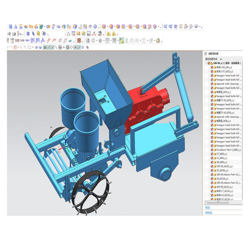 玉米灭茬种肥铺膜播种一体机设计含三维UG模型3D建模+CAD图+说明