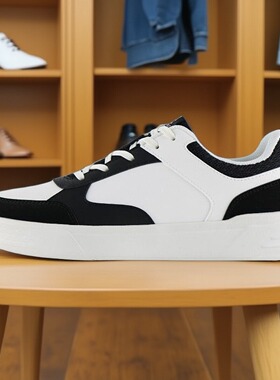 贵人鸟女鞋板鞋正品2024春新款运动休闲小白鞋皮面轻便E241616