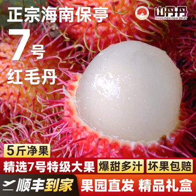 顺丰包邮海南保亭7号红毛丹礼盒
