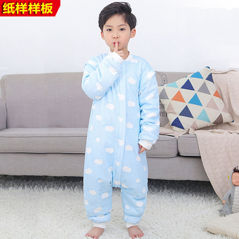 分腿睡袋纸样样板成人儿童防踢被