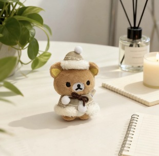 日本圣诞轻松熊披风手玉系列熊哥熊弟熊妹鼻孔鸡毛绒挂件礼物书包