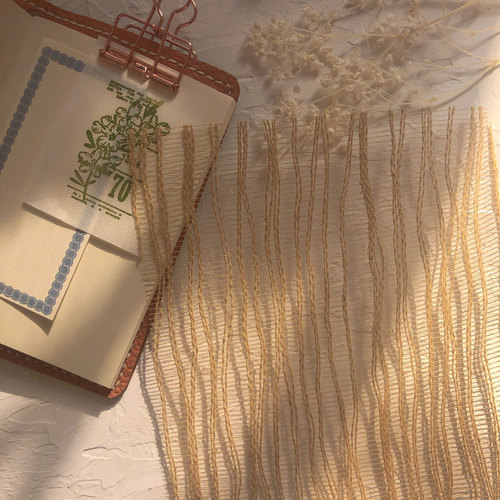 大小姐网纱纸撕边麻质牛皮色diy