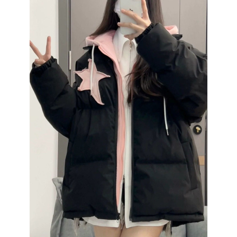 初高中学生羽绒服女2025冬季新款女大童宽松加厚洋气少女棉服外套