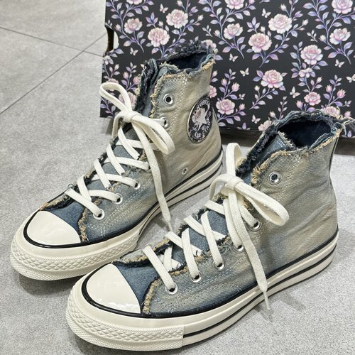 匡威Converse 1970s新款牛仔蓝高帮男女同款休闲帆布鞋A21363C