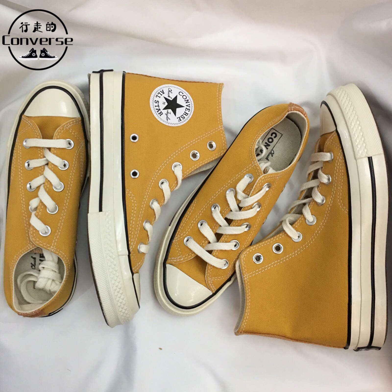 匡威Converse1970s三星标 黄高黄低男女帆布鞋162054C162063C