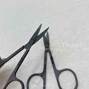 小剪刀不锈钢黑色弯头 甄选 美甲修剪贴纸小工具 nail NTS