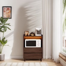 小型实木餐边柜靠墙一体落地收纳柜客厅家用厨房茶水柜置物柜碗柜