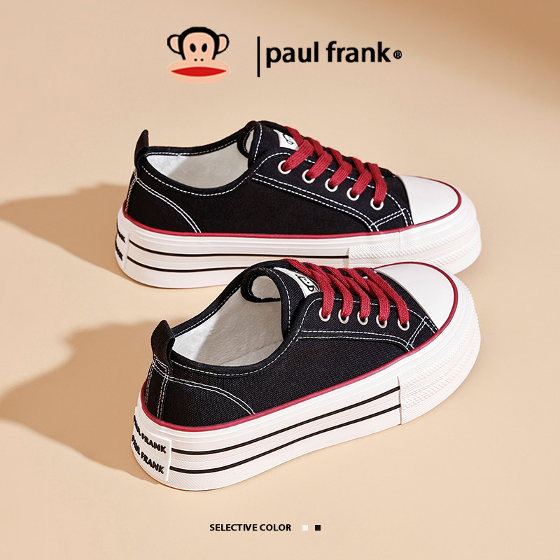 大嘴猴加绒帆布鞋女鞋2025年冬季新款棉鞋小白鞋加厚保暖防滑布鞋,女鞋,棉鞋,淘宝优惠券,粉丝福利购,淘宝优惠卷