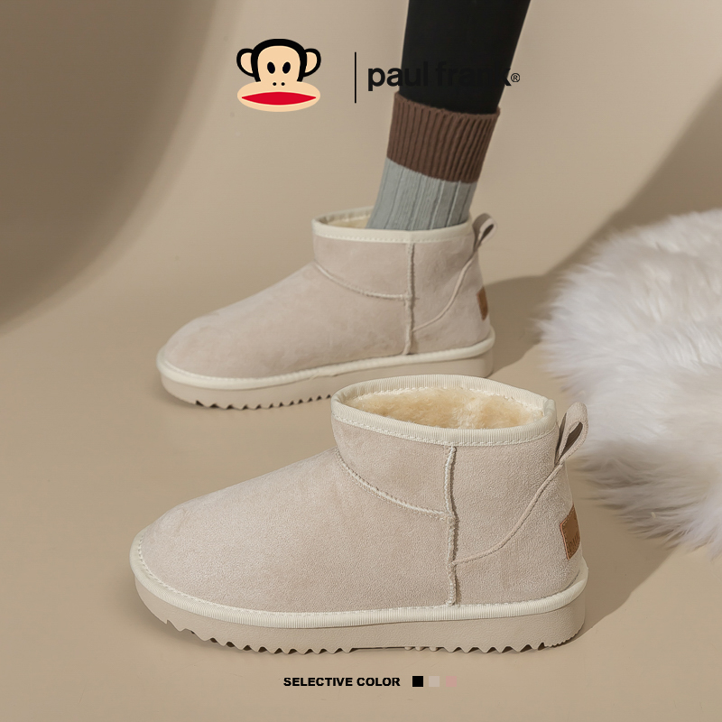 大嘴猴雪地靴女款加绒棉鞋