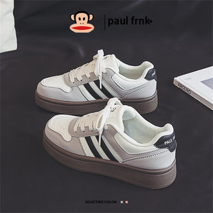 女秋季 轻便运动鞋 2025新款 百搭学生休闲德训鞋 爆款 大嘴猴厚底板鞋