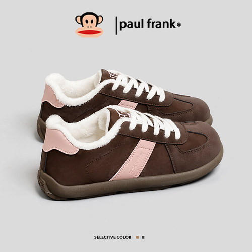 大嘴猴加绒德训鞋女鞋2025冬季