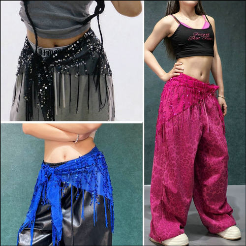 jazz爵士肚皮舞蹈臀巾百搭